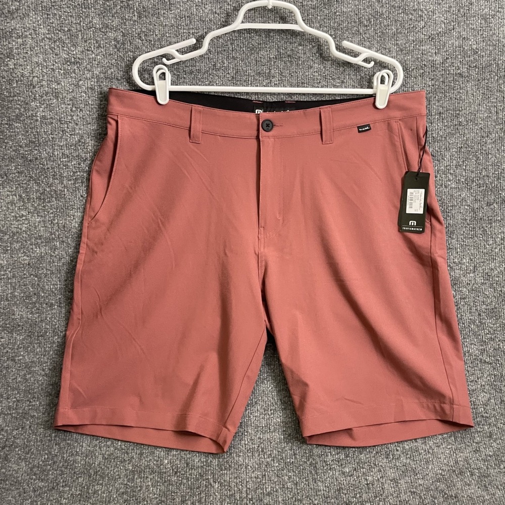 Travis Mathew Starnes Golf Shorts Mens Sz 38 Roan Rouge Red Pink 1MQ081 NWT
